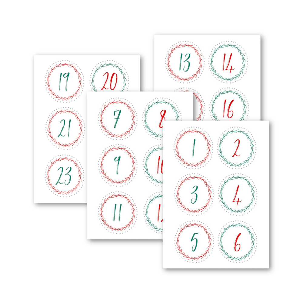 Advent Countdown Numbers